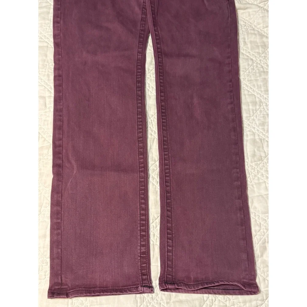 True Religion Geno Relaxed Slim Jeans Burgundy Wine Mens 32